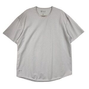 Bylt Drop Cut Short Sleeve Polka Dot Shirt Size XXL Grey